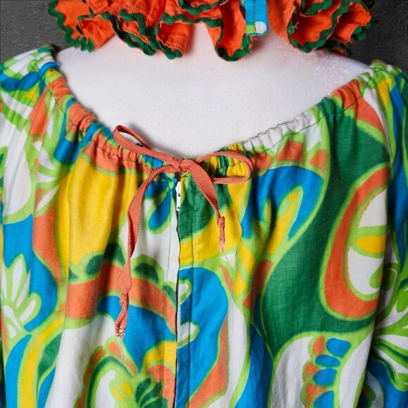 Vintage 1970s Handmade Clown Costume Suit w/ Hat & Ruffle One of a Kind - Picture 5 of 16